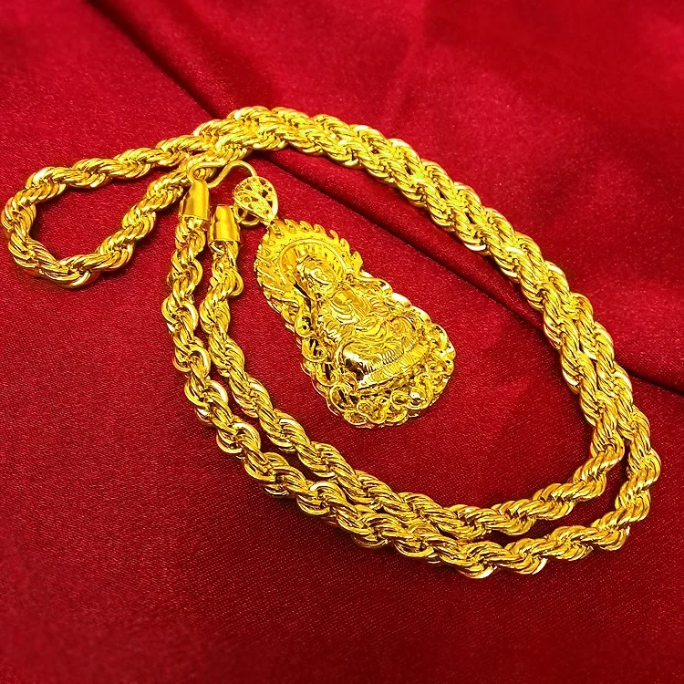 Men Accessories Look - Collier en or véritable 24K AU999