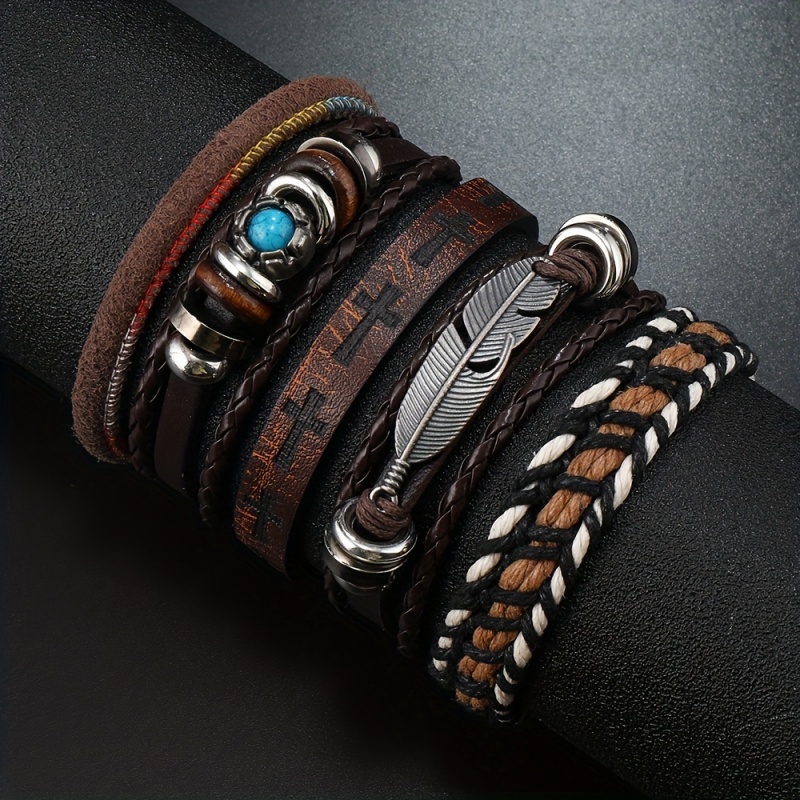 Men Accessories Look - Miss JQ-Accessoires vintage en cuir PU