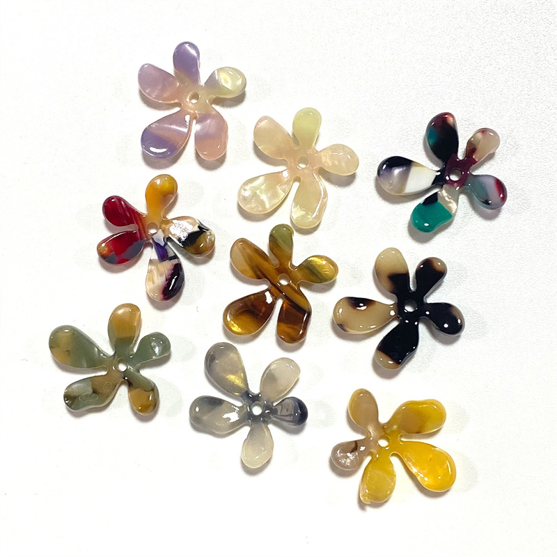 Men Accessories Wholesale - Perles acryliques en forme de fleurs