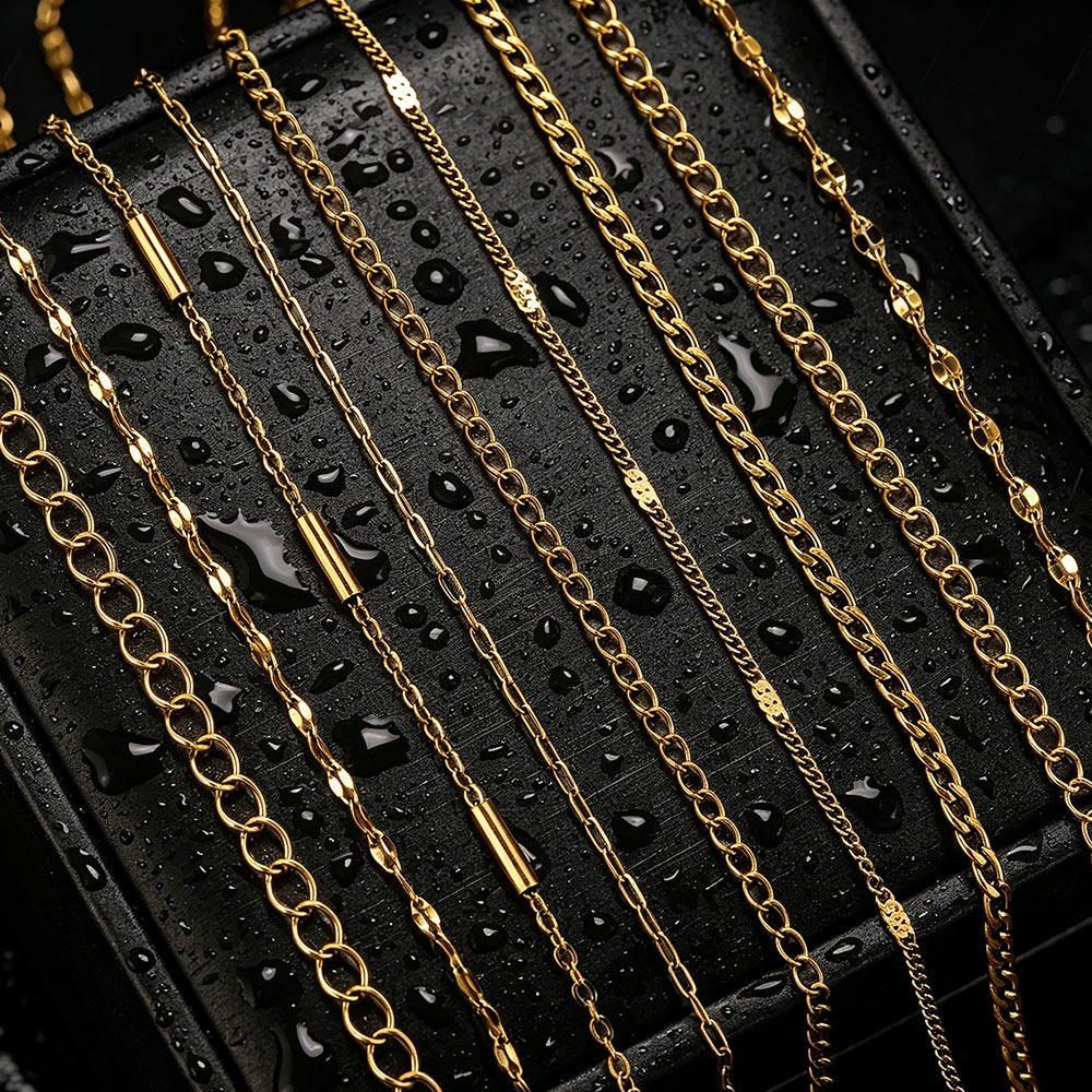 Men'S Accessories Jewelry Bracelet - Chaînes croisées longues en acier inoxydable