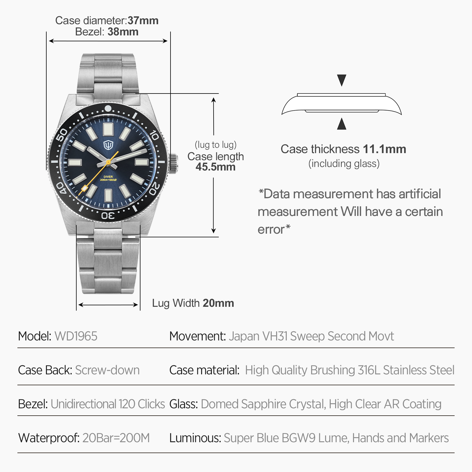 Watchdives – montre-bracelet p - Men'S Accessories Jewelry Bracelet avis et prix