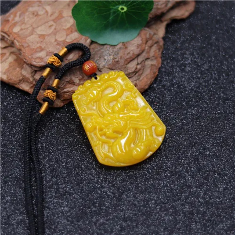 Pendentif Dragon Jade jaune ch - Men Accessories Wholesale avis et prix