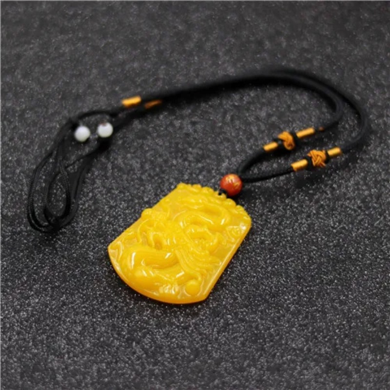 Pendentif Dragon Jade jaune ch - Men Accessories Wholesale avis et prix