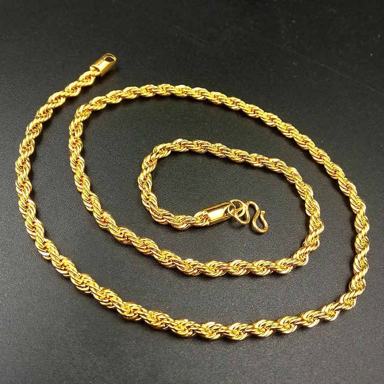 Collier en or véritable 24K AU - Men Accessories Look avis et prix