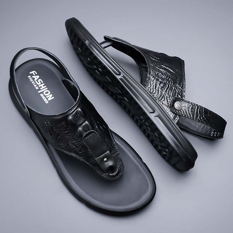 Sandales d'été en cuir Pu pour - Men'S Accessories Leather avis et prix